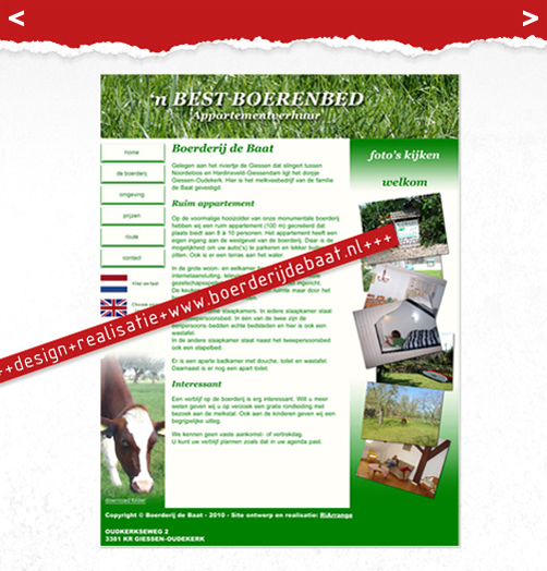 Webdesign Boerderij de Baat