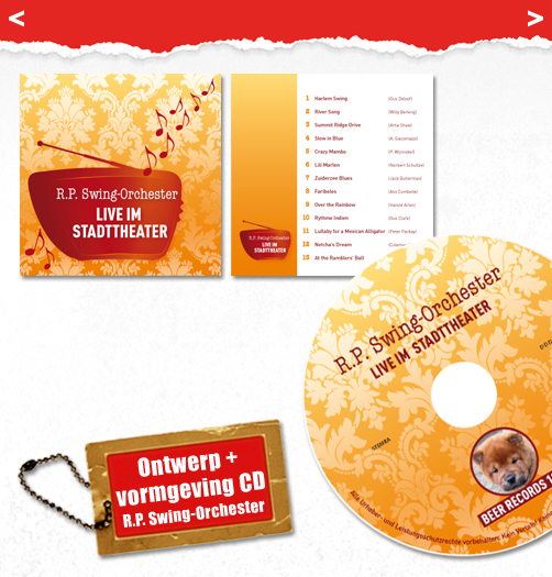 Ontwerp en vormgeving CD R.P. Swing-Orchester